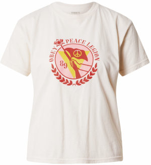 Obey Tričko  žltá / ružová / červená / prírodná biela