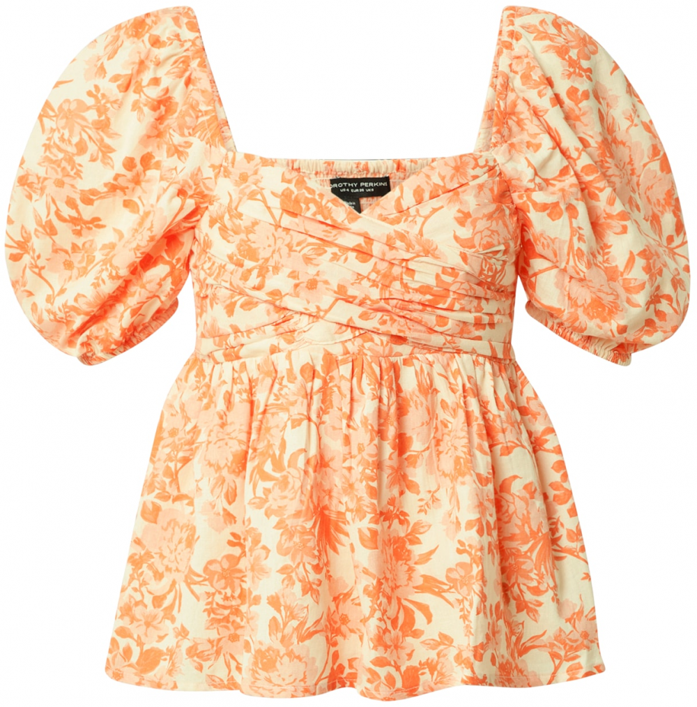 Dorothy Perkins Blúzka  pastelovo žltá / marhuľová / hrdzavo červená