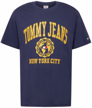 Tommy Jeans Tričko  námornícka modrá / zlatá žltá / červená / biela