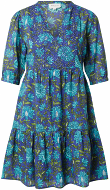 Maison 123 Košeľové šaty 'MADELEINE'  modrá / svetlomodrá / zelená / biela