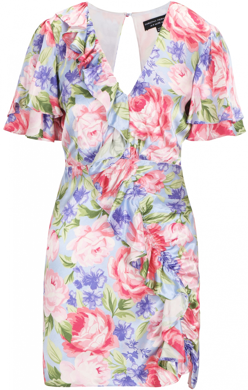Dorothy Perkins Šaty  pastelovo modrá / zelená / fialová / ružová