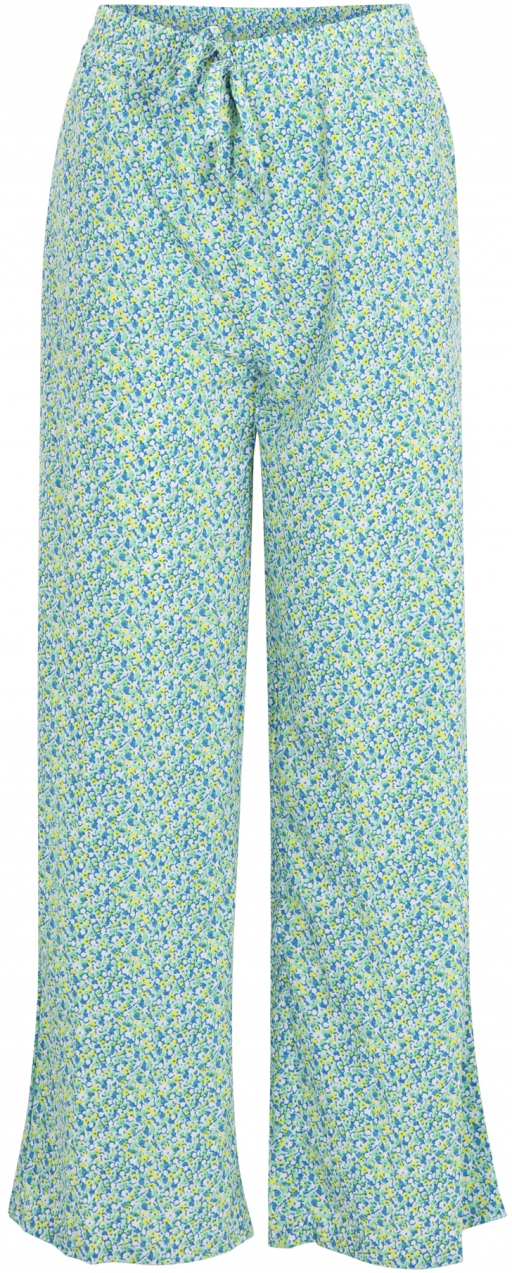 PIECES Nohavice 'LAMINA'  azúrová / žltá / pastelovo zelená / šedobiela