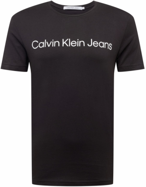 Calvin Klein Jeans Tričko  čierna / biela