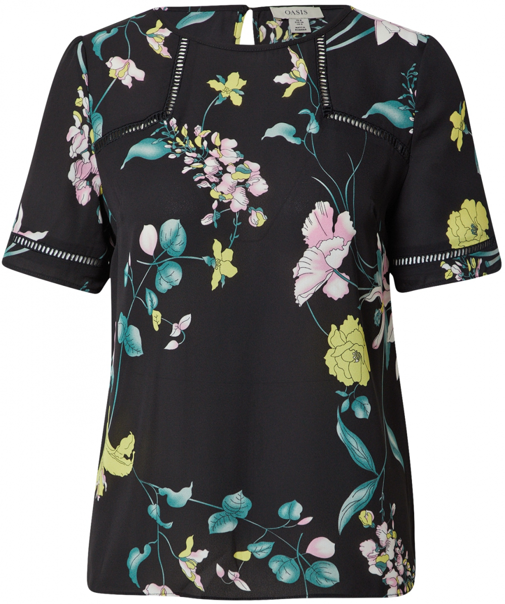 Oasis Tričko  smaragdová / trstinová / ružová / čierna