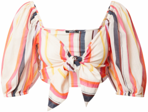 Gina Tricot Top 'SILVANA'  krémová / žltá / purpurová / oranžovo červená