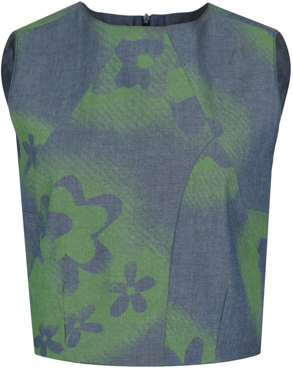 ABOUT YOU REBIRTH STUDIOS Top 'Gossy'  modrá / zelená