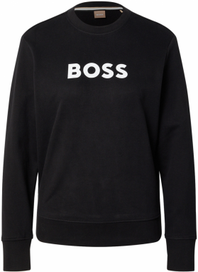 BOSS Orange Mikina 'Ela'  čierna / biela