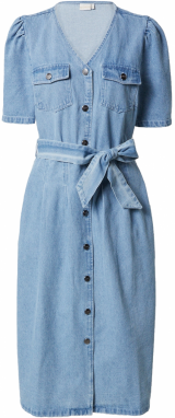 NÜMPH Košeľové šaty 'JENNA'  modrá denim