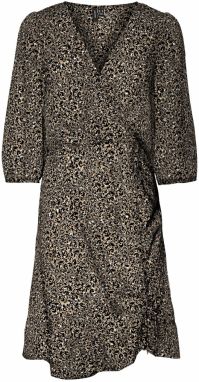 VERO MODA Šaty 'Olga'  hnedá / čierna / biela