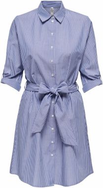JDY Košeľové šaty 'Hall'  modrá / biela
