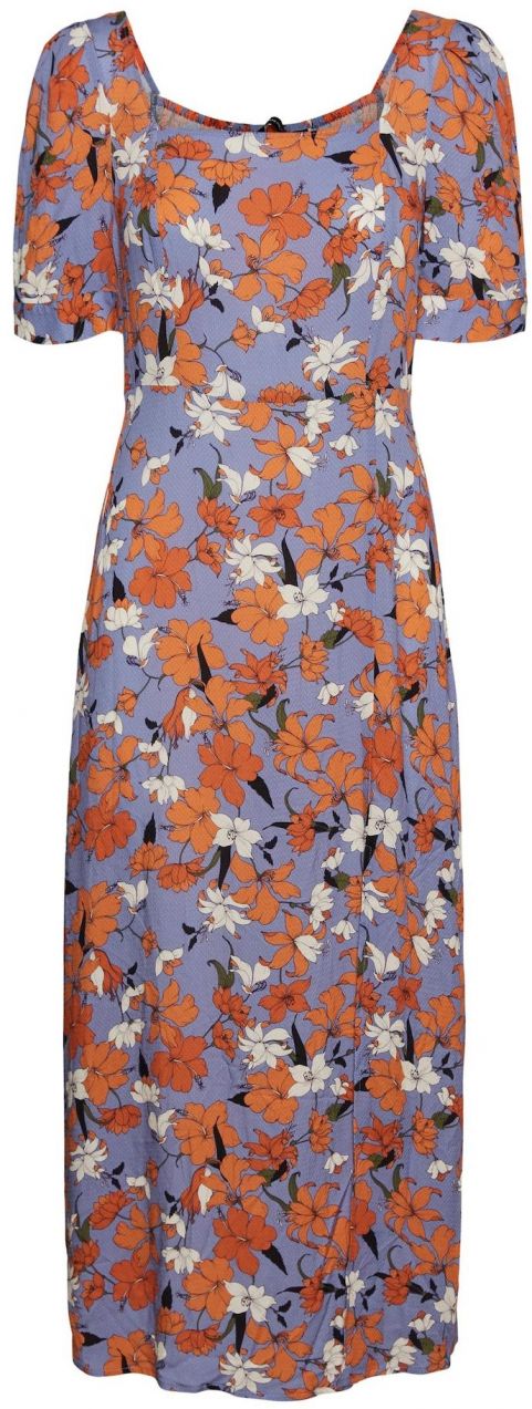VERO MODA Šaty 'Anne'  olivová / svetlofialová / tmavooranžová / čierna / biela