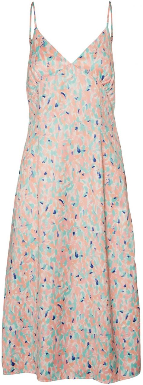 VERO MODA Šaty 'Rio'  námornícka modrá / tyrkysová / oranžová / staroružová / biela