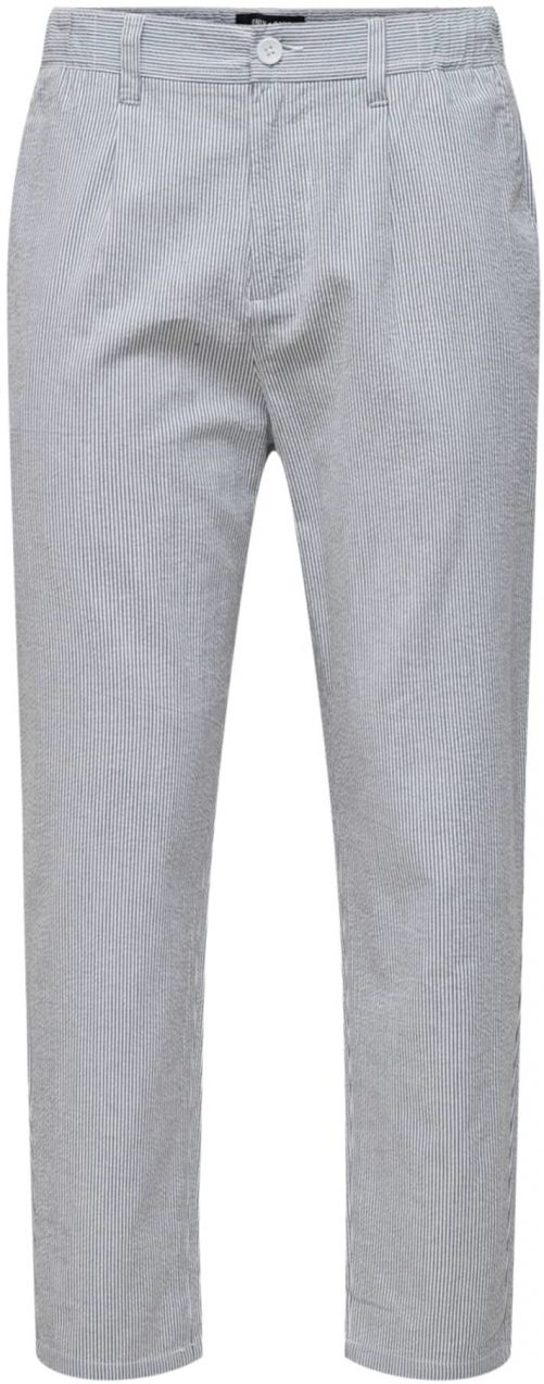 Only & Sons Plisované nohavice 'Dew'  modrá / biela