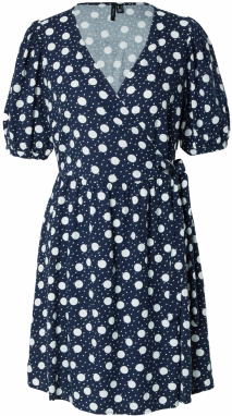 VERO MODA Šaty 'JESMILO'  tmavomodrá / biela
