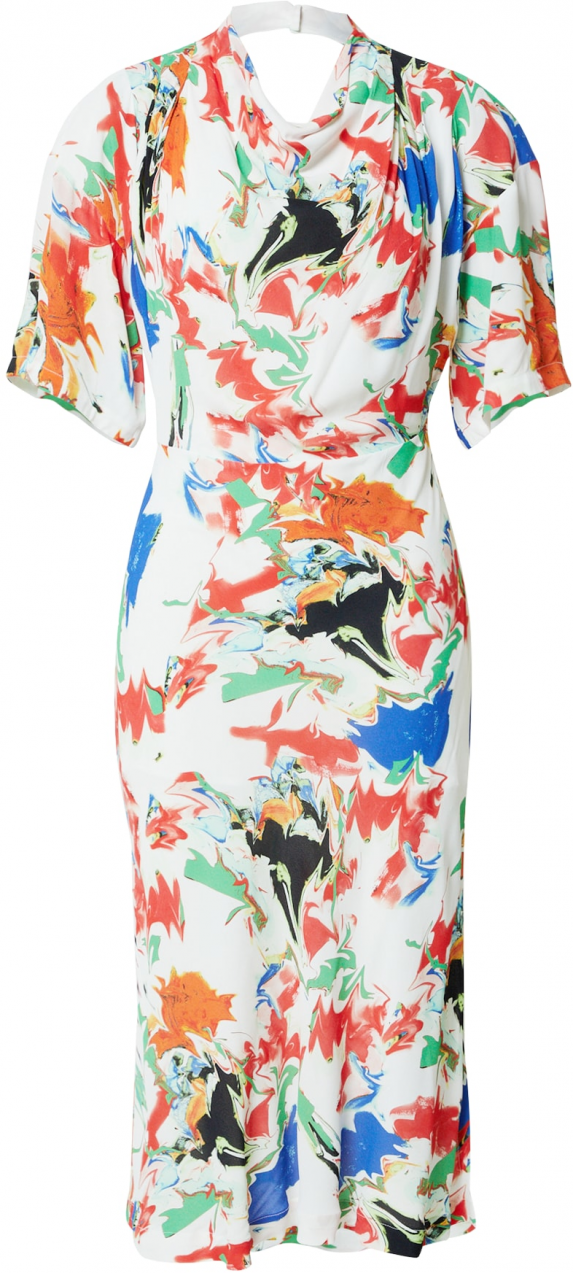 Karen Millen Šaty  modrá / oranžová / oranžovo červená / biela