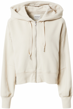 Abercrombie & Fitch Tepláková bunda  slonová kosť