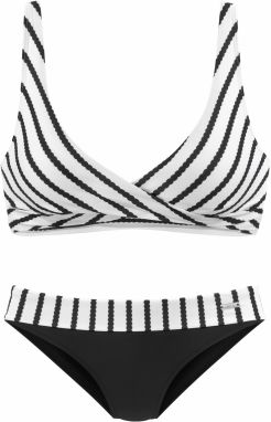 LASCANA Bikiny  čierna / biela