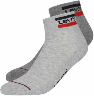 LEVI'S ® Ponožky  sivá melírovaná / svetločervená