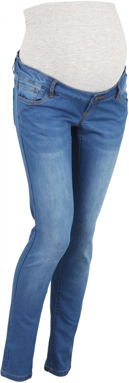 MAMALICIOUS Džínsy 'FIFTY'  modrá denim / sivá