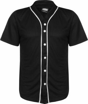 Urban Classics Košeľa 'Baseball'  čierna / biela