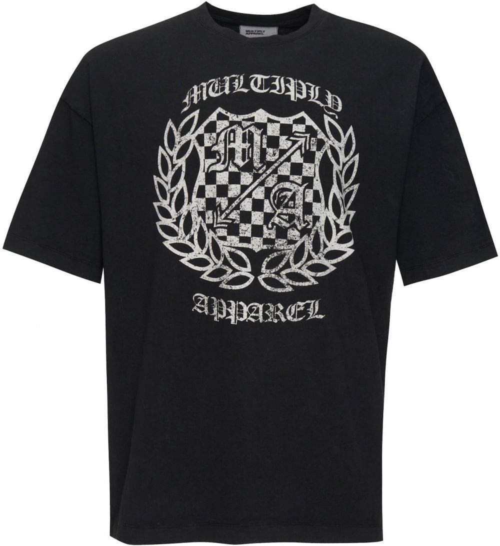 Multiply Apparel Tričko  čierna / biela
