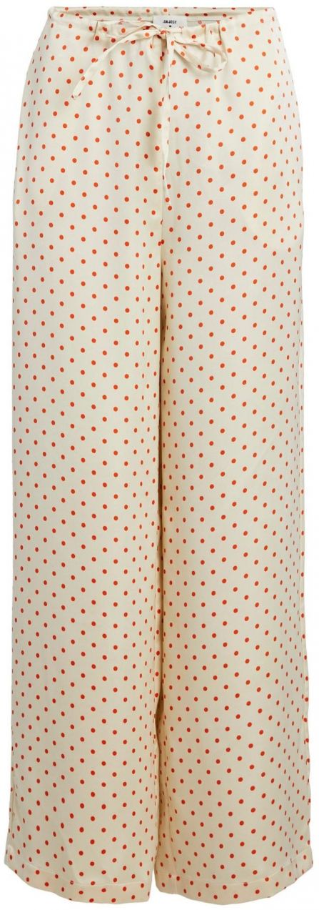 OBJECT Nohavice  krémová / tmavooranžová