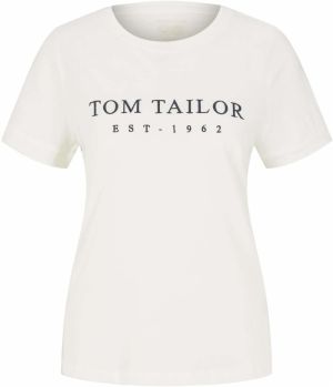 TOM TAILOR Tričko  námornícka modrá / biela