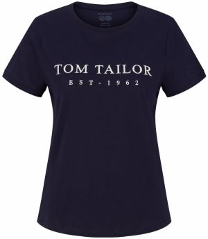 TOM TAILOR Tričko  námornícka modrá / biela
