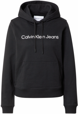 Calvin Klein Jeans Mikina  čierna / biela