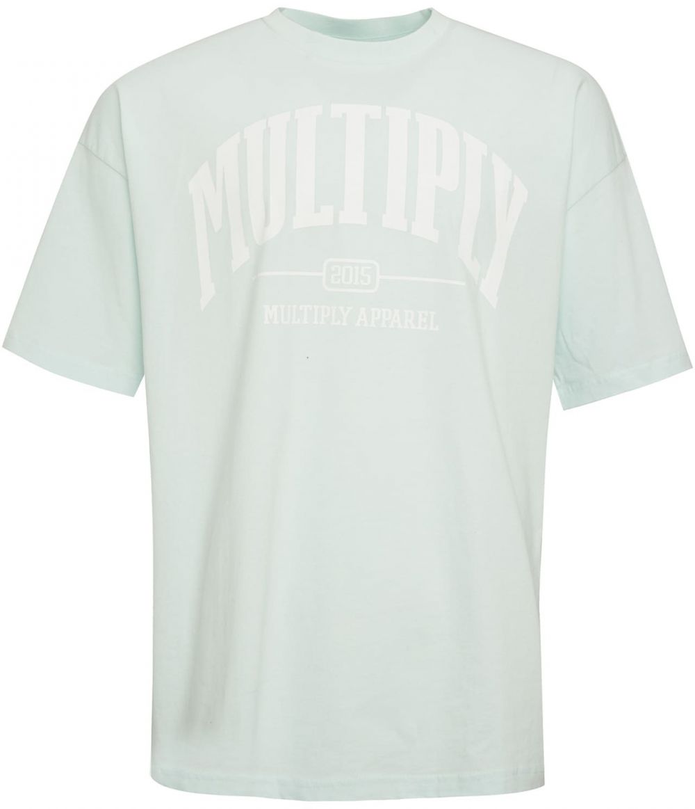 Multiply Apparel Tričko  pastelovo modrá / biela