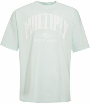 Multiply Apparel Tričko  pastelovo modrá / biela