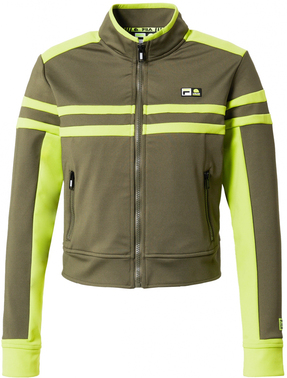 FILA Prechodná bunda  neónovo žltá / olivová / čierna / biela