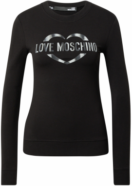 Love Moschino Mikina  antracitová / svetlosivá / čierna