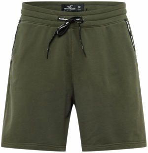 HOLLISTER Nohavice  kaki / čierna / biela