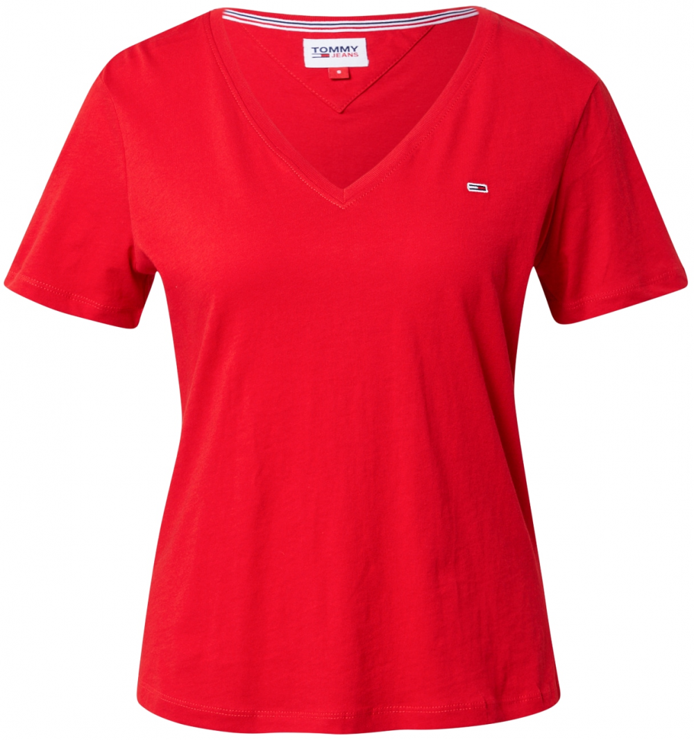 Tommy Jeans Tričko  červená