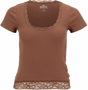 HOLLISTER Tričko  karamelová