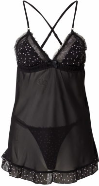 Boux Avenue Negližé 'SABRINA'  čierna / biela