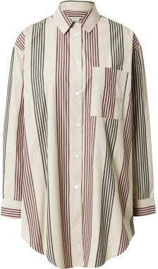 WOOD WOOD Blúzka 'Charlene'  béžová / vínovo červená / čierna