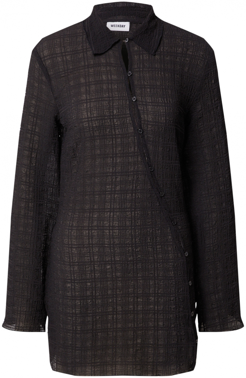 WEEKDAY Košeľové šaty  čierna