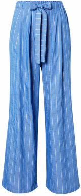 Koton Plisované nohavice  kráľovská modrá / biela