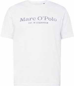 Marc O'Polo Tričko  sivá melírovaná / biela
