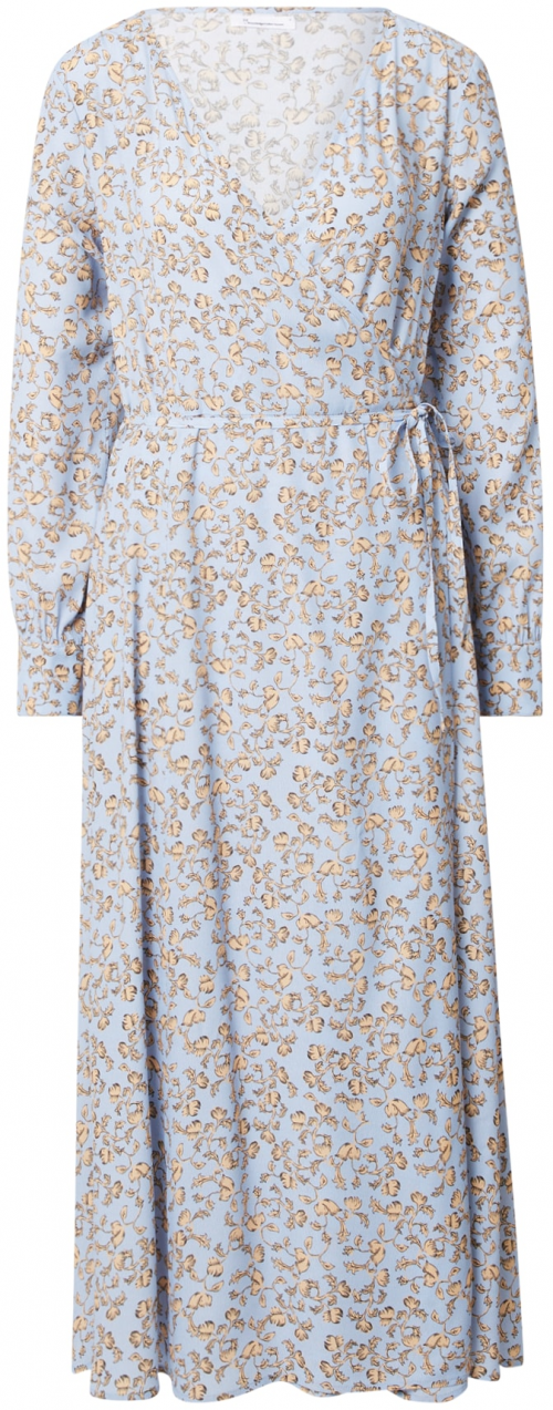 KnowledgeCotton Apparel Šaty  svetlobéžová / svetlomodrá / čierna