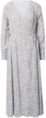 KnowledgeCotton Apparel Šaty  svetlobéžová / svetlomodrá / čierna