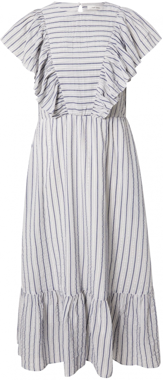 NUÉ NOTES Letné šaty 'Pisco'  dymovo modrá / enciánová / biela