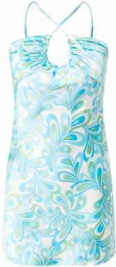 Gina Tricot Letné šaty  svetlomodrá / svetlozelená / biela