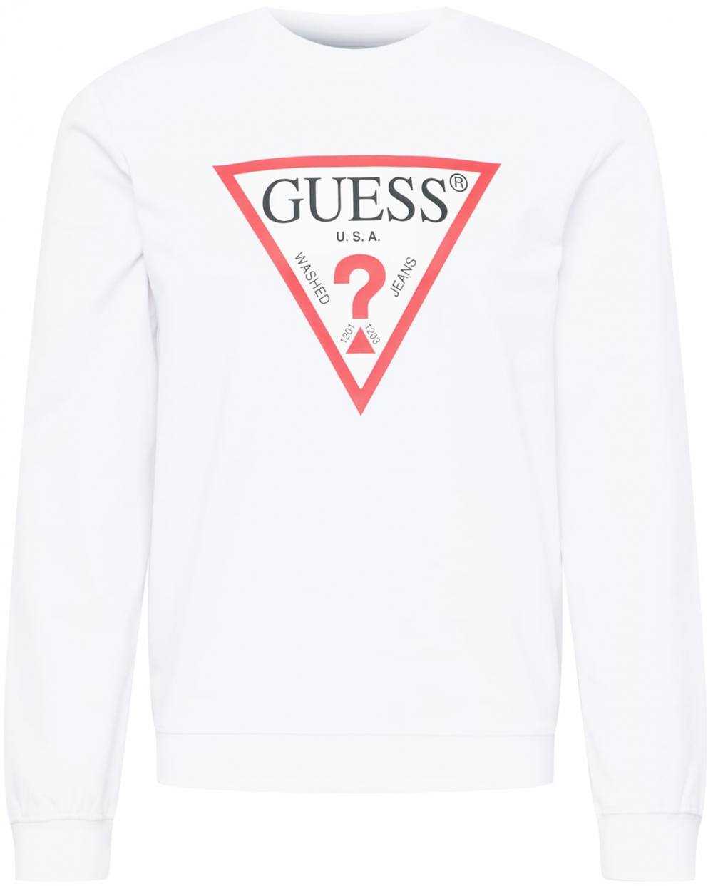 GUESS Mikina 'Audley'  červená / čierna / biela