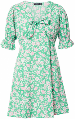 Nasty Gal Šaty  zelená / ružová / biela