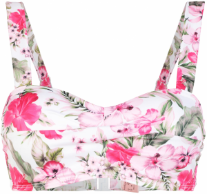 Hunkemöller Bikinový top  zelená / ružová / ružová / biela