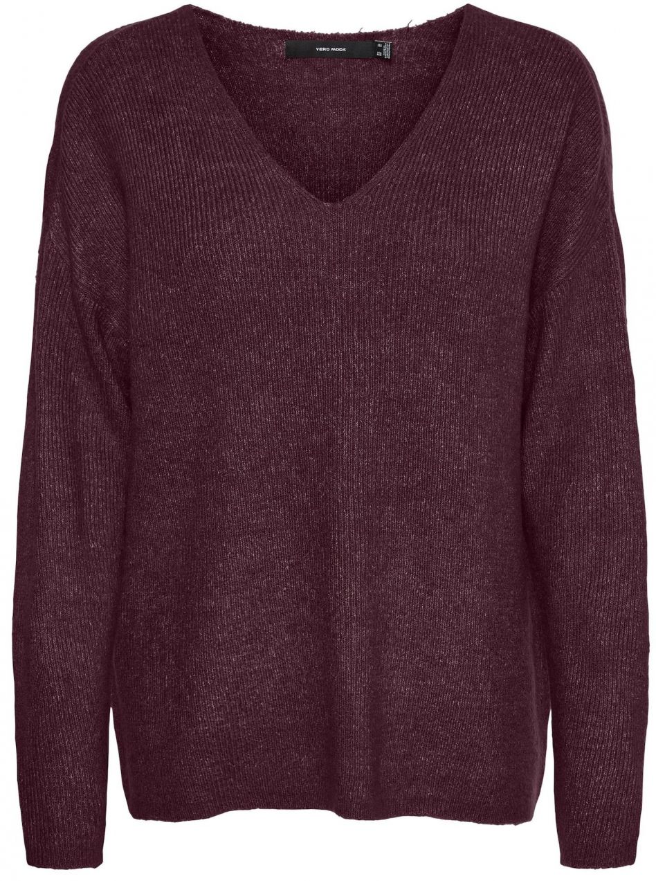 VERO MODA Sveter 'Lefile'  bordová
