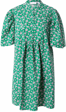 VILA Košeľové šaty 'FURA'  zelená / ružová